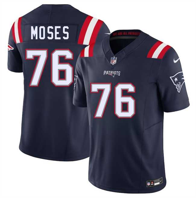 Men & Women & Youth New England Patriots #76 Morgan Moses Navy 2025 F.U.S.E. Vapor Limited Stitched Jersey->new england patriots->NFL Jersey